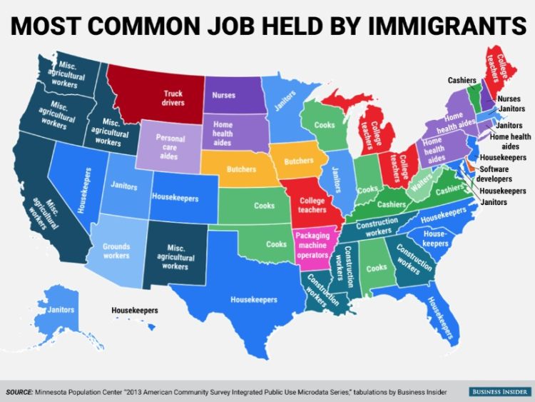 اختيار الولاية المناسبة للعمل في أمريكا بالنسبة للمهاجرين الجدد